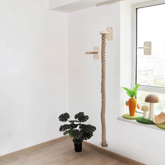 arbre A chat mural avec des étage un corde en sisal
