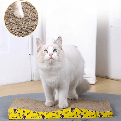 Grattoir Chat - PurrfectScratcherâą - Dune Jaune - Le Confort du Chat