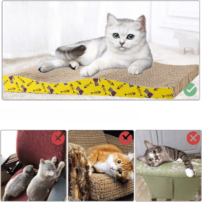 Grattoir Chat - PurrfectScratcherâą - Dune Jaune - Le Confort du Chat