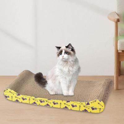 Grattoir Chat - PurrfectScratcherâą - Vague Jaune - Le Confort du Chat