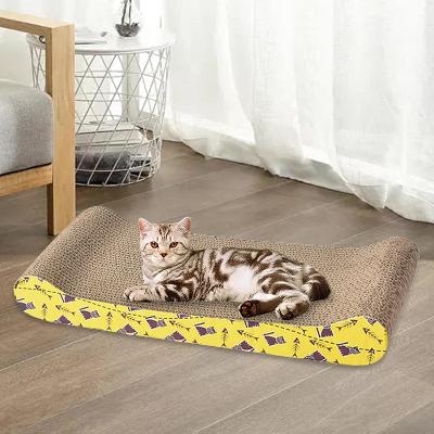 Grattoir Chat - PurrfectScratcherâą - Vague Jaune - Le Confort du Chat