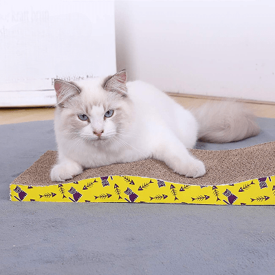 Grattoir Chat - PurrfectScratcherâą - Dune Jaune - Le Confort du Chat