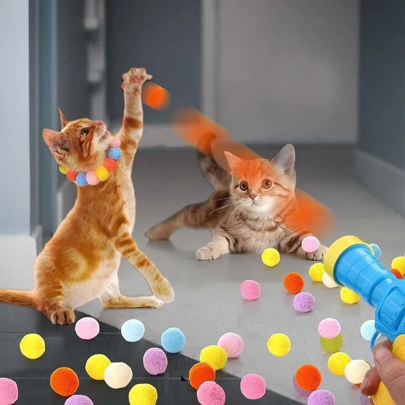 jeu chat amusant avec deux petit chaton