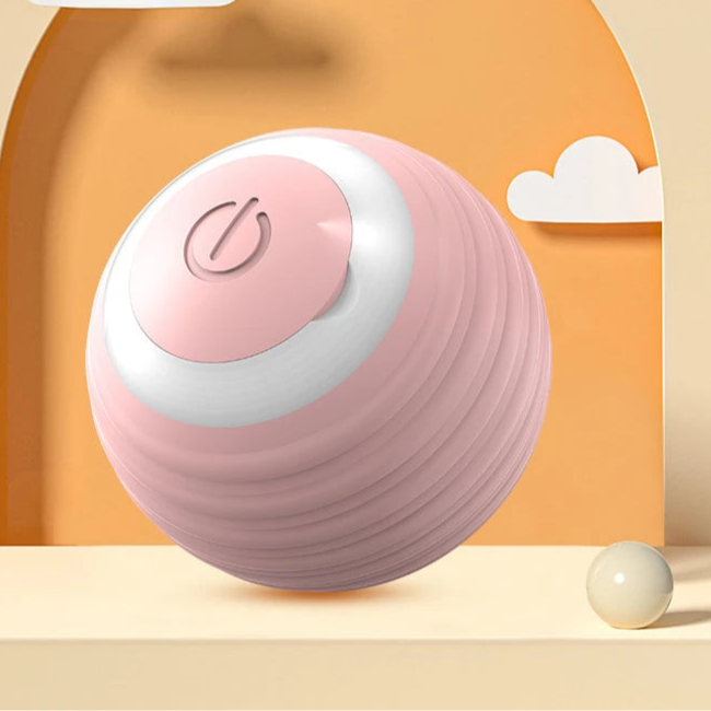 jouets pour chat balle rose intelligente